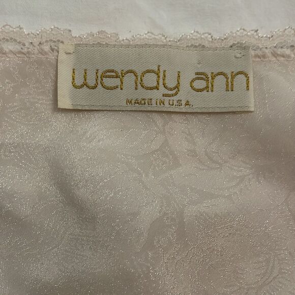 Wendy Ann Vintage 90s Floral Satin Nightie Chemise Womens Size Medium USA - Picture 3 of 11